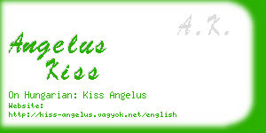 angelus kiss business card